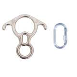 Kit R13 Rapel Freio 8 Resg. Mosquetão Aço Alpenpass Usclimb