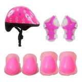 Kit Radical Proteção Completo Infantil Capacete Rosa Dmr5489