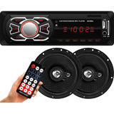 Kit Rádio Mp3 Player Bluetooth E Alto Falantes 6 Polegadas