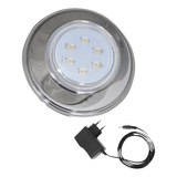 Kit Refletor Hiper Led Brustec 9w Azul Inox 316l E Fonte 1a