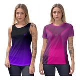 Kit Regata Fitness Cavada Camiseta Dry Para Musculação Trein