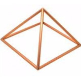 Kit Reiki Pêndulo Cristal+pirâmide Cobre 10cm+7pedras Chacra