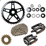 Kit Relação Catraca Corrente Coroa Movimento Pedaln P/ Bike