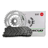 Kit Relação Com Retentor Bros 150 160 Xre 190 Aço 1045 Scud 