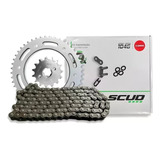 Kit Relação Com Retentor Bros 160 150 Xre 190 Aço 1045 Scud
