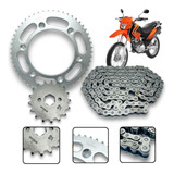 Kit Relação Nxr Bros 125 2003 2004 2005 Aco 1045 Inmetro