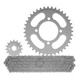 Kit Relação Transmissão Sundown Hunter 125 Aço 1045 Velth