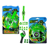 Kit Relógio Ben 10 Omnitrix Lançador De Discos Promoção