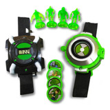 Kit Relógio Ben 10 Omnitrix Lançador De Discos Sons E Luzes