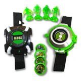 Kit Relógio Ben 10 Omnitrix Lançador De Discos Sons E Luzes