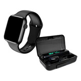 Kit Relógio Inteligente Compátivel Samsung iPhone + Fone 5.0