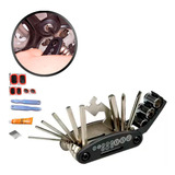 Kit Reparo Chave Ferramentas C/ Remendo Para Bike Bicicleta 