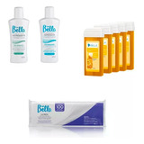 Kit Reposição Depil Bella 100 Lenço Óleo Loção 5 Refil Mel