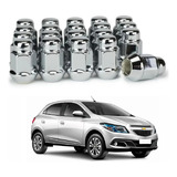 Kit Revenda 50 Porcas De Roda Cromada Chevrolet Onix 