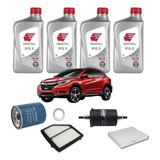 Kit Revisão Óleo 0w20 E Filtros Honda Hrv 1.8 2016 Em Diante