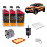Kit Revisão Oleo + Filtros Kwid 2017 2018 2019 2020 2021