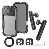 Kit Rig Cage Gaiola Metal P/ iPhone 16 Pro/pro Max + Handle