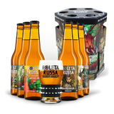 Kit Roleta Russa 6 Cervejas Ln + Copo C/ Pulseira Preta