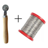 Kit Rolo 500g Arame Inox 0,55 + Carretilha Apicultura Abelha