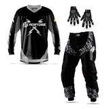 Kit Roupa Camisa Calça Trilha Motocross Velocross + Luva