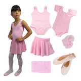 Kit Roupa De Ballet ,balé Lindo Para Crianças 02 Ao 12 Anos