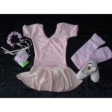 Kit Roupa Uniforme Figurino De Ballet Completo