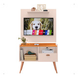 Kit Sala Painel Tv 32 Polegadas Rack Estante Pés Palito Star