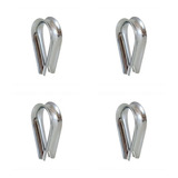 Kit Sapatilha 6mm Inox 316 Para Cabo Corda Barco Veleiro 