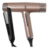 Kit Secador Iq3 Rose Gold E Prancha G-evo Silk Chrome