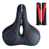 Kit Selim Sela Bike Largo Macio Gts Vazado C/ Manopla