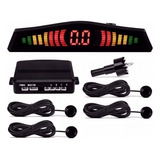 Kit Sensor Estacionamento Automotivo 4 Sensores Ré Preto Vo6