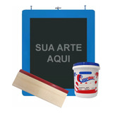 Kit Serigrafia Quadro Gravado 65x75 + Tinta 1kg + Rack 1m