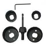 Kit Serra Copo 6 Peças Metal/ Madeira/ Plastic