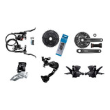 Kit Shimano 27v Altus+alivio Freio Hidraulico Mt200
