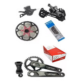 Kit Shimano Deore 12v M6100 Hg 11x52t + Pedivela Absolute