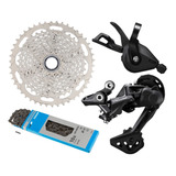 Kit Shimano Deore M4100 Câmbio M5120 Cassete 11/46 Hg54 1x10