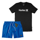 Kit Short Elastano 30.1 Camiseta Algodão Hurley