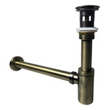 Kit Sifão C/ Válvula Click Bronze Antigo Pia/cuba/lavabo
