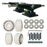 Kit Skate Iniciante Pgs, Truck, Roda, Rolamento E Parafuso