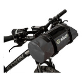 Kit Sleck Bagageiro Front + Bolsa 12l Black Impermeável Cor Preto