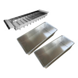 Kit Slice Cake Com 2 Forma 30x10x10 + 1 Fatiador 12 Ped 2,5