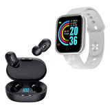 Kit Smartwatch Relógio Inteligente + Fone De Ouvido Sem Fio