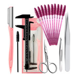 Kit Sobrancelhas Navalha Escovinha Pinças Material Iniciante
