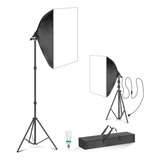 Kit Soft Box 50 X 70 Com Lampada Led Estudio Luz Continua