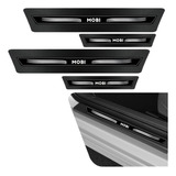 Kit Soleira Protetor Porta Mobi 2017 2018 2019 2020 - Preto