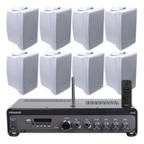 Kit Som Ambiente Amplificador Slim 3600 + 8 Caixas Jbl C521
