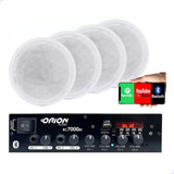 Kit Som Ambiente Pro Home 120w + 4 Arandelas Brancas Orion