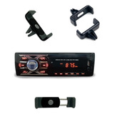 Kit Som Automotivo Usb Mp3 Fm Bluetooth Sd Suporte Celular