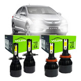 Kit Super Led Honda City Farol E Milha 6000k V Clear