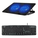 Kit Suporte Base Notebook + Teclado Usb